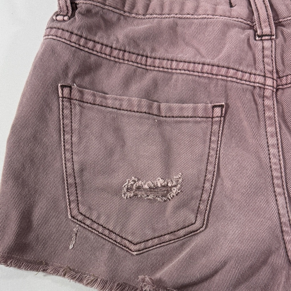 Free People Women's Distressed Pink Shorts Size 24 - Picture 4 of 12